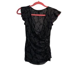 Express Women’s Black Glitter Top Size XS